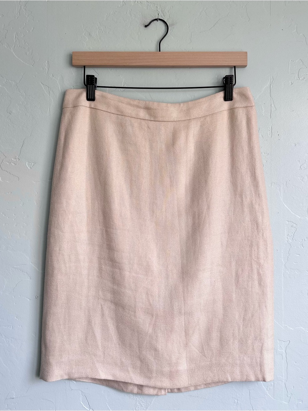 Brooks Brothers Women’s Beige Linen Pencil Skirt Size 8 Summer Business Office
